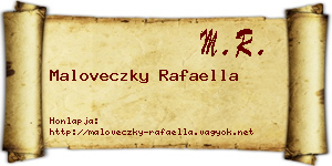 Maloveczky Rafaella névjegykártya